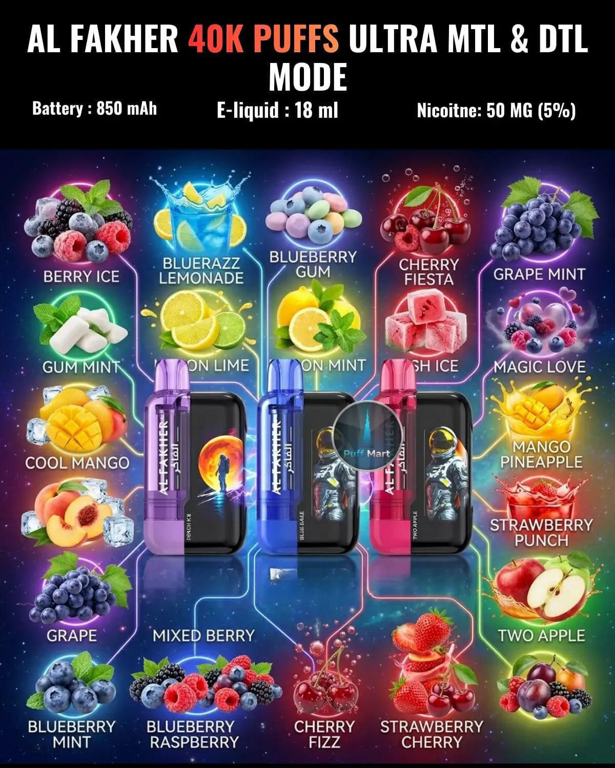 Al Fakher Crown Bar Ultra 40K Puffs Disposable Vape