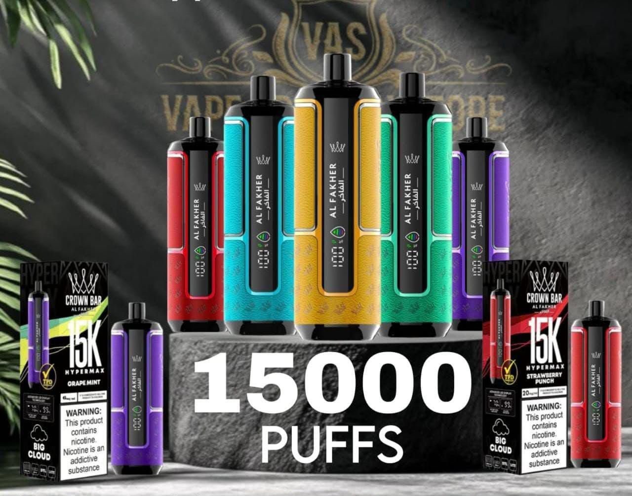 Crown Bar Al Fakher Hypermax 15K Puffs Disposable Vape