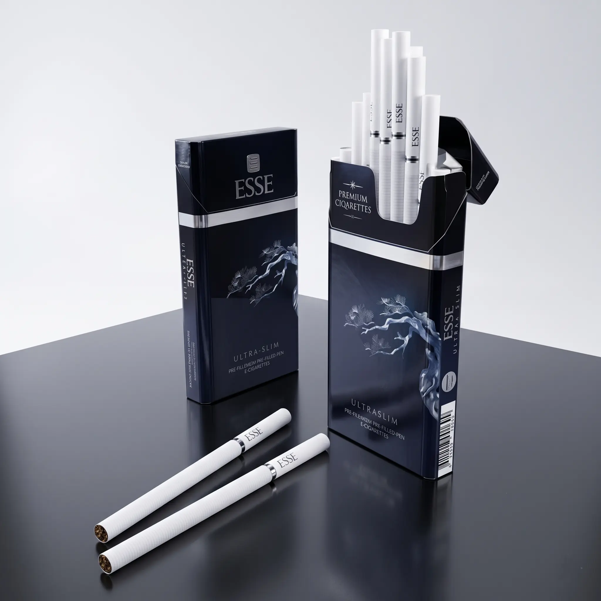 ESSE Black Slim Cigarettes | Bold Smooth Premium Blend (200PC Pack)