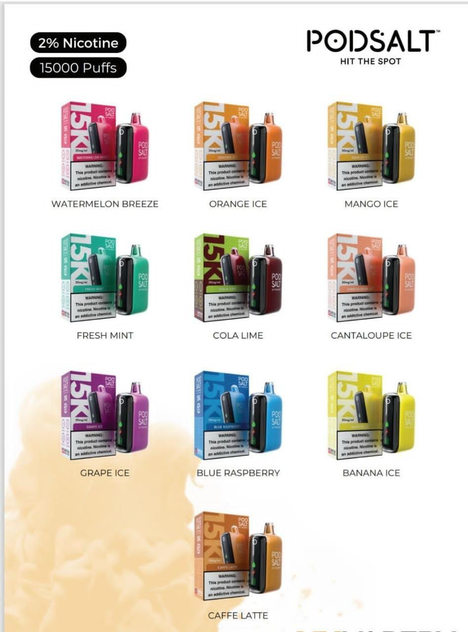 Pod Salt 15K 15000 Puffs Disposable Vape | 2% Nicotine