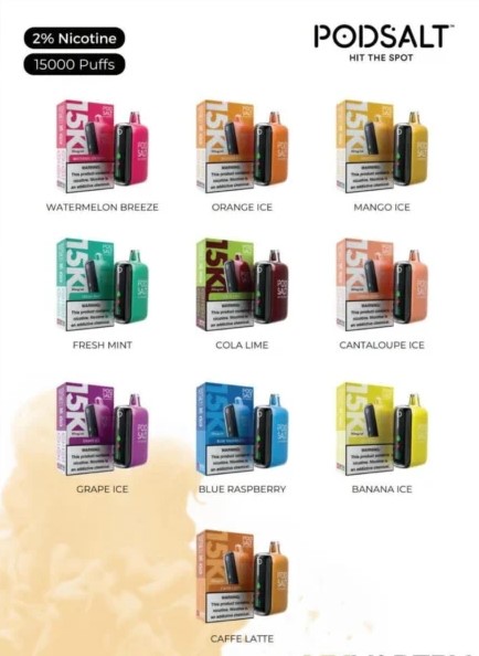 Buy Pod Salt 15000 Puffs in Dubai. Enjoy up to 15,000 puffs, smooth nicotine salt performance, and premium flavors with UAE delivery. Pod Salt 15K Puffs Disposable Vape