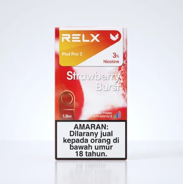 Buy RELX Pod Pro 2 Strawberry Burst 3% in Dubai. Enjoy sweet ripe strawberry flavor, leak-resistant maze coil, and fast UAE delivery. RELX Pod Pro 2 Strawberry Burst 3% in Dubai