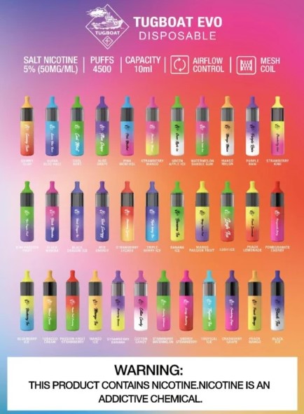 Buy Tugboat EVO 4500 Puffs Disposable Vape online in Dubai. Enjoy rich flavor, smooth mesh coil performance, and fast UAE delivery. Tugboat EVO 4500 Puffs Disposable Vape