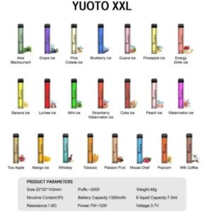 Yuoto XXL 2500 Puffs Disposable Vape